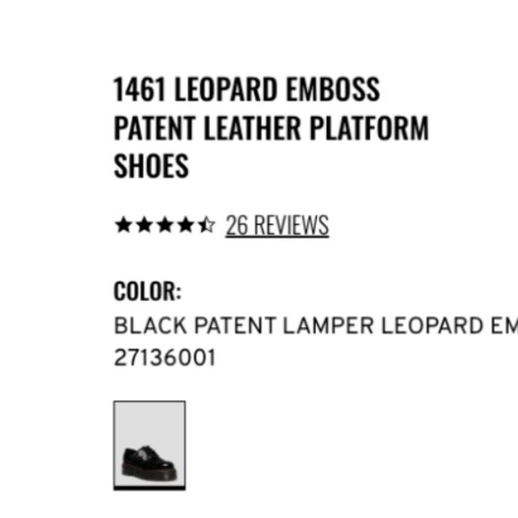 Dr. Martens Black Embossed Platform Shoes - Picture 3 of 8